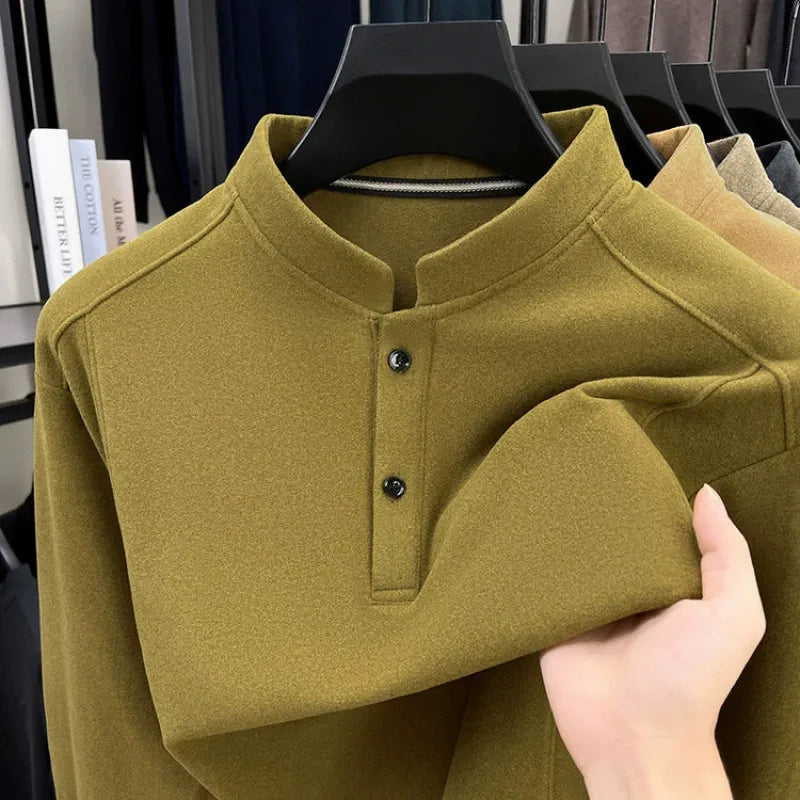 Men's stand collar business casual sweatshirt