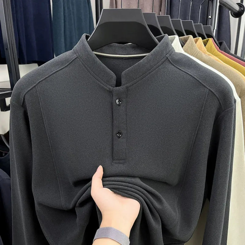Men's stand collar business casual sweatshirt