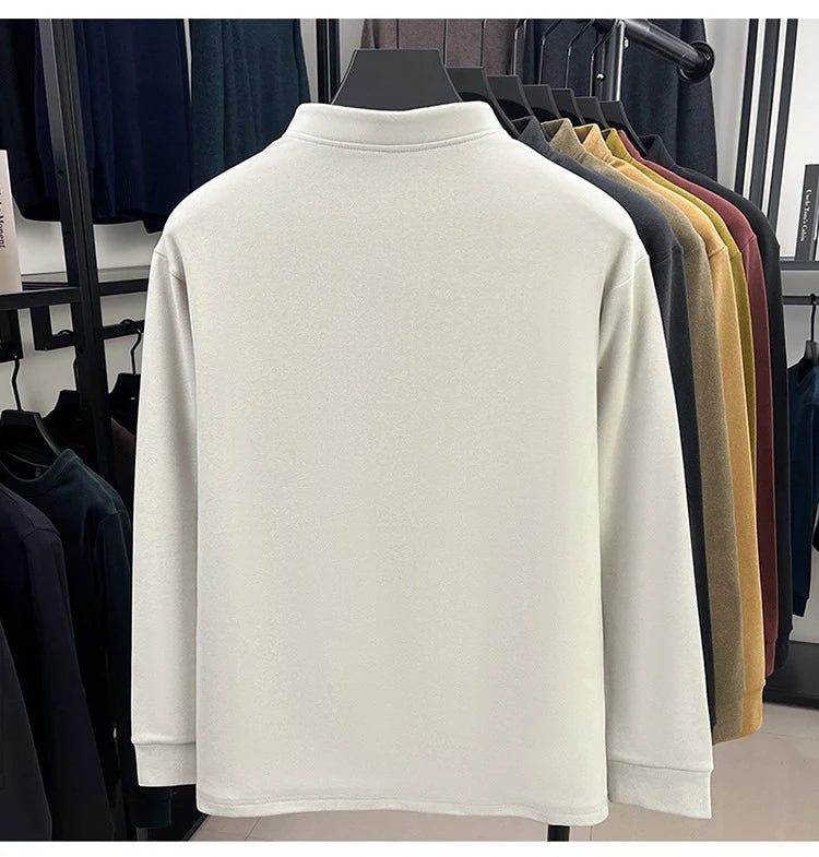 Men's stand collar business casual sweatshirt